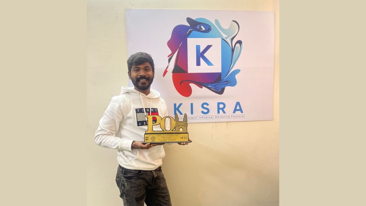 Kiran Koduri founder of Kisra Digital Marketing Pvt Ltd conferred with The Pride of Hyderabad Award 2022
