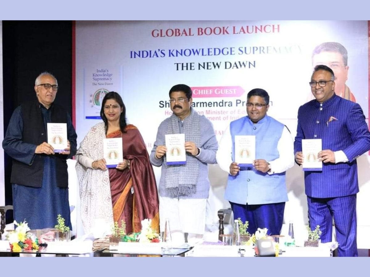 “India’s Knowledge Supremacy: The New Dawn” Book Written by Dr Ashwin Fernandes launched globally by Shri Dharmendra Pradhan, Minister of Education