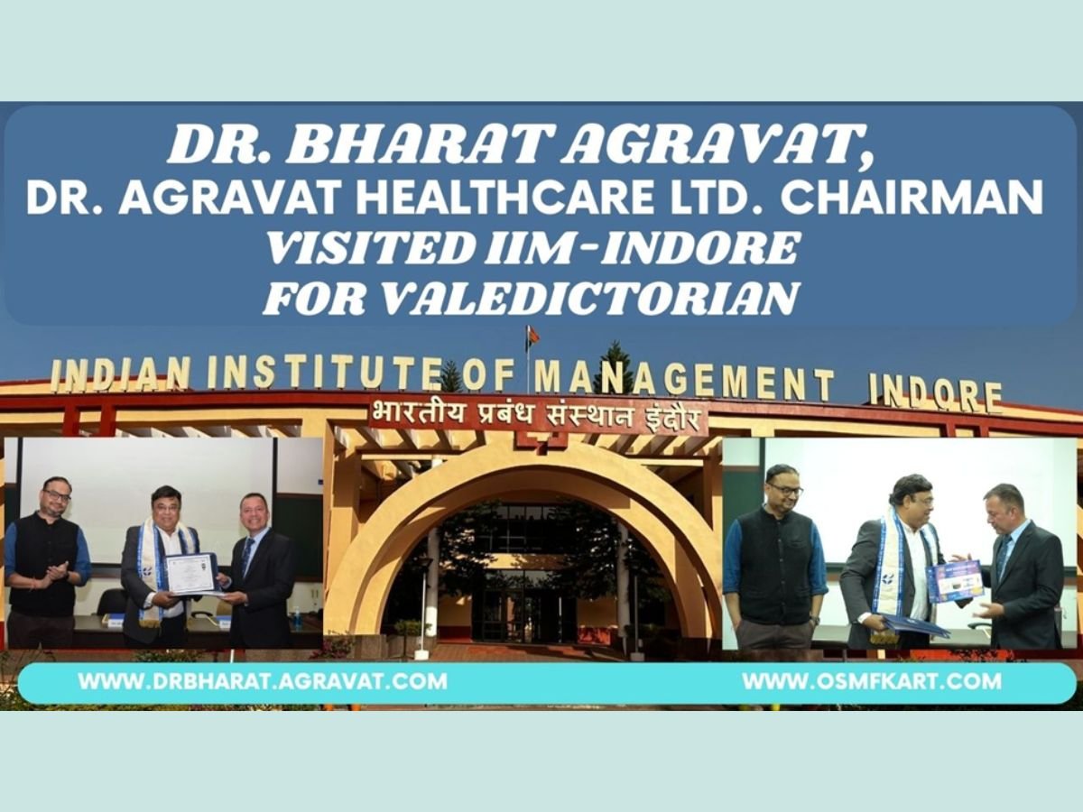 Dr. Bharat Agravat, Chairman of Dr. Agravat Healthcare Ltd., Visits IIM Indore for Valedictorian