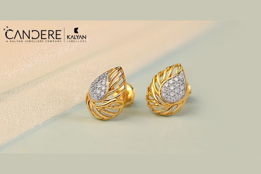 Latest Fashion Golden Earrings Tops for Women and Girls