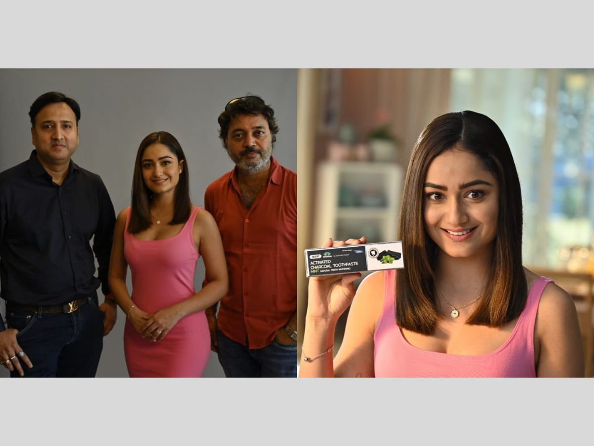 Tridha Choudhary, famous as Babita of Ashram, shoots for Devsutra Toothpaste.