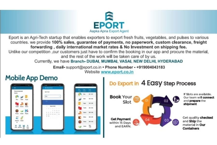 Export procedures now efficiently secured by an agri-tech startup, Eport which has a guaranteed 100% payment system for the suppliers