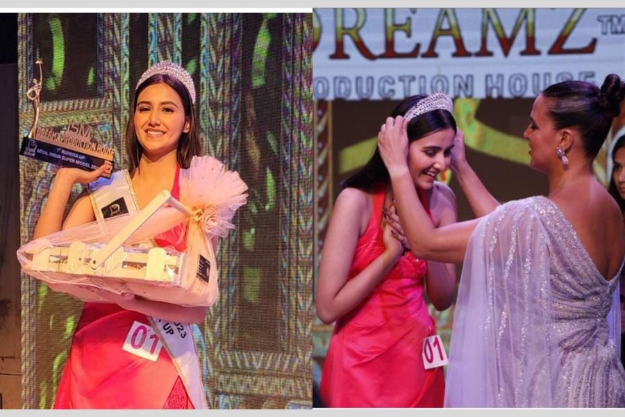 Nandini Tyagi won the first runner-up and best model title In India Super Model 2023 Beauty Pageant