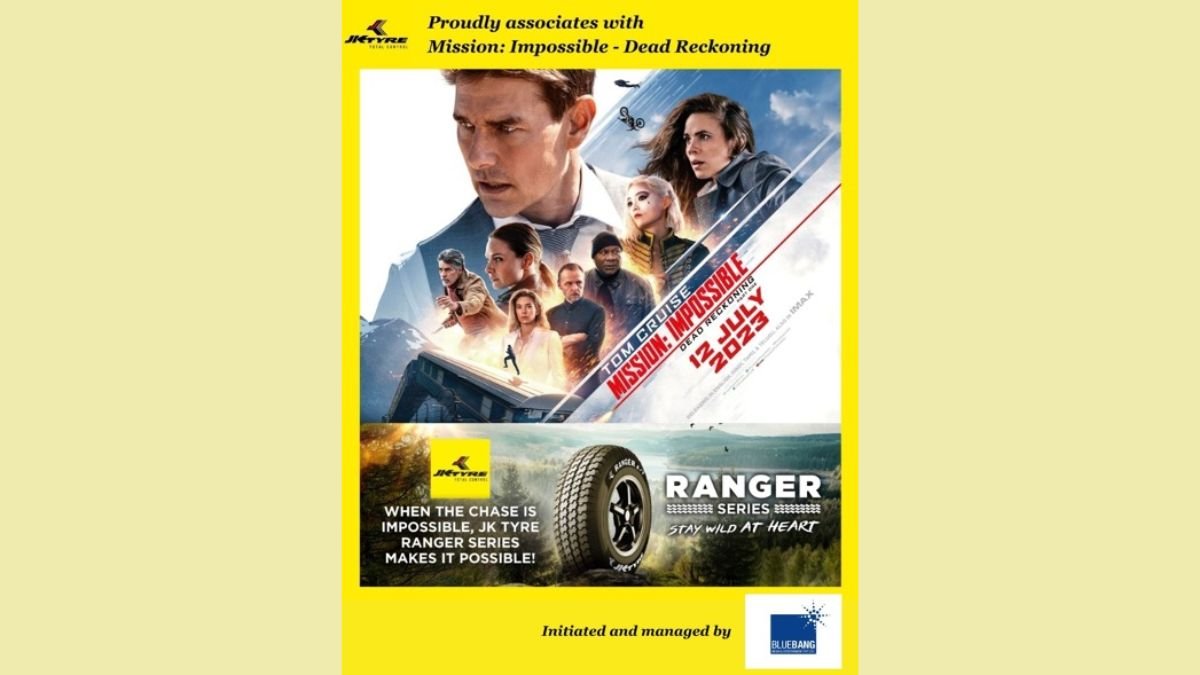 Blue Bang Media & Entertainment Pvt. Ltd Builds great association Of   Mission Impossible – Dead Reckoning with JK tyre   