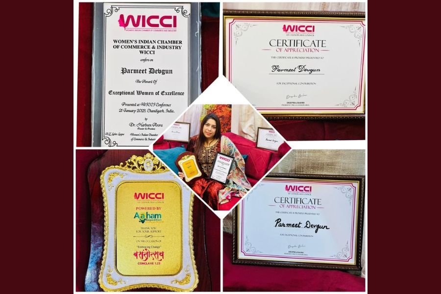 Parmeet Devgun, member of WICCI And Plus Size Model For Magazine Empowering Plus, awarded by WICCI as Exceptional Women Of Excellence