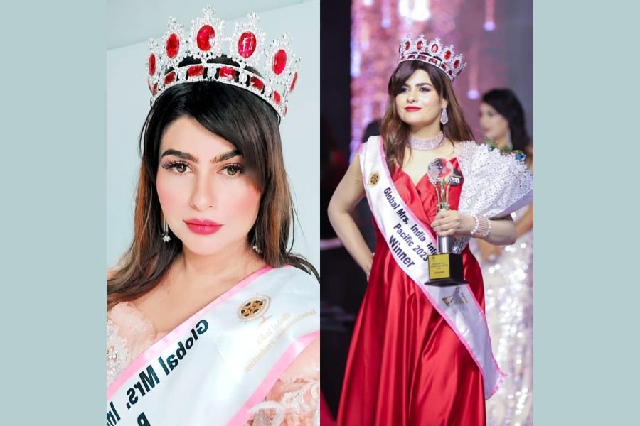 Parampreet Mehra from Jaipur Rajasthan won the title of Global Mrs.India International Pacific 2023