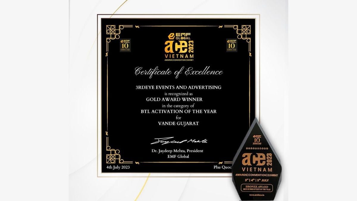 Recognizing Accomplishments: “3rd Eye Event & Advertising” Excels at EMF Ace Global Awards 2023