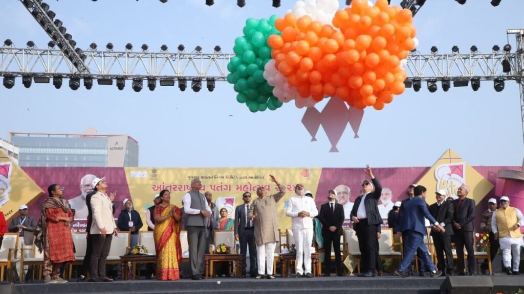 Ahmedabad International Kite Festival - 2024 Inaugurated by Chief Minister Bhupendra Patel - Ahmedabad (Gujarat) : On the occasion of the inauguration of the International Kite Festival 2024, Chief Minister Shri Bhupendra Patel said that the economy of the country is reaching new heights through the development of industries and business in the country as a result of the forward-thinking ideology and visionary leadership of Prime Minister Shri Narendrabhai Modi. He added that under the visionary leadership of Prime Minister Shri Narendrabhai, the kite of the country’s development is flying high in the sky. - PNN Digital