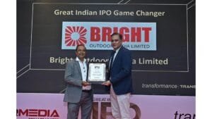 Bright Outdoor Media Honoured As Great Indian IPO Game Changer At The Great Indian IPO Summit and Awards 2024