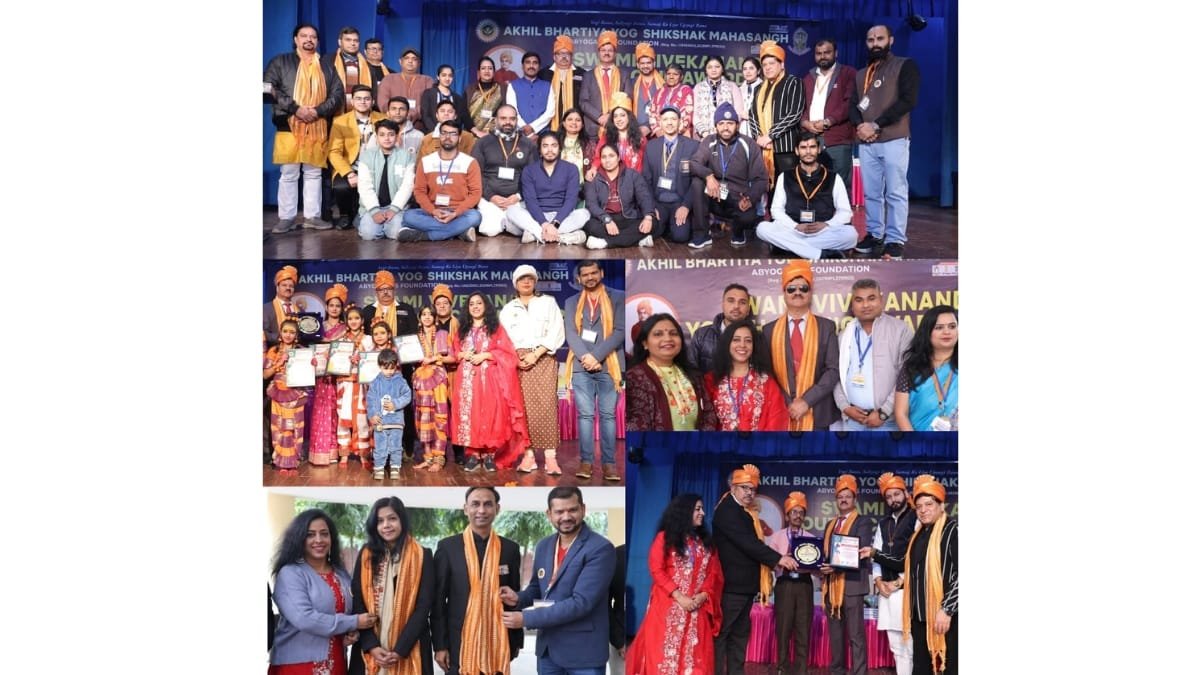 Akhil bhartiya yog shikshak Maha sangh honoured 80 youths with Swami Vivekananda Youth Iconic Award 2025