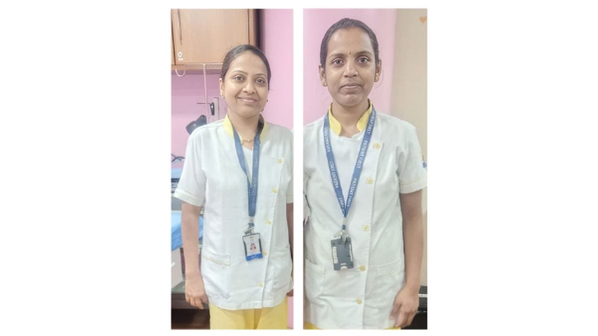 L to R - Ms Prajakta Asurlekar and Ms Jyoti Sul, Nurses at Jehangir Hospital