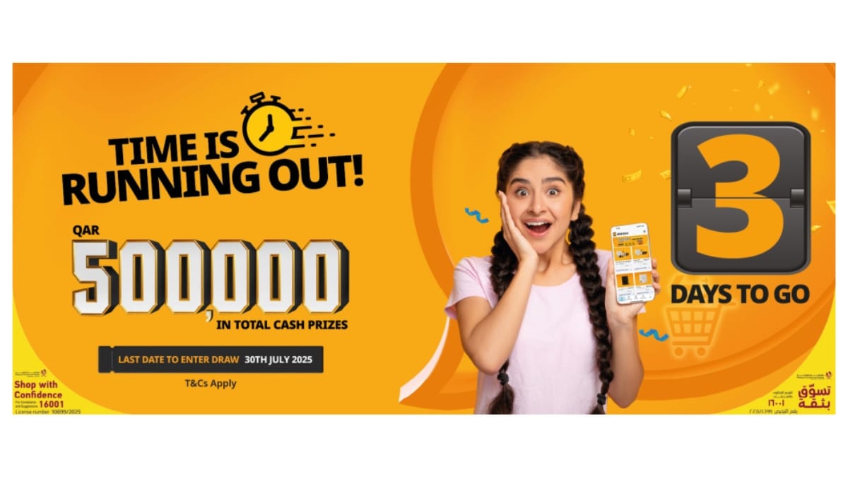 It’s The Final Countdown: Only 3 Days Left to Enter Mega Deals QAR 500,000 Prize Draw