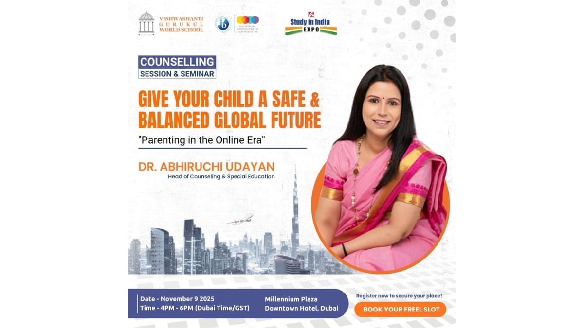 Vishwashanti Gurukul World School Hosts Expert Seminar on Digital Parenting in Dubai: “Is Your Child’s Screen Time Keeping You Up at Night?” Vishwashanti