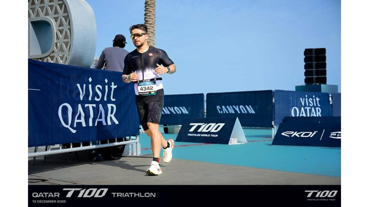 Niraj Kumar Borah finishes Qatar T100 AG Sprint Triathlon, builds momentum for Chennai Ironman 5150 on 11 January 2026 Niraj Kumar Borah finishes Qatar T100 AG Sprint Triathlon, builds momentum for Chennai Ironman 5150 on 11 January 2026 - PNN