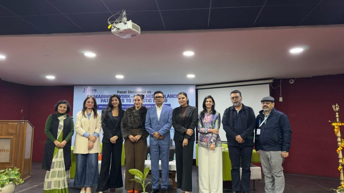 JIMS Kalkaji Hosts Panel Discussion on “Reimagining Work–Wellness Balance: Pathways to Holistic Living JIMS Kalkaji Hosts Panel Discussion on “Reimagining Work–Wellness Balance: Pathways to Holistic Living-PNN