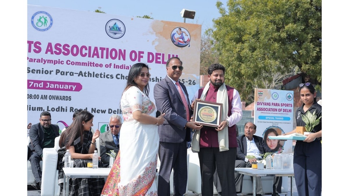 Grand Delhi State Para Athletics Championship Held in Memory of Kumari Mamta Devi; VKDL NPA Advisory Chairman Advocate Vinay Kumar Dubey Honored