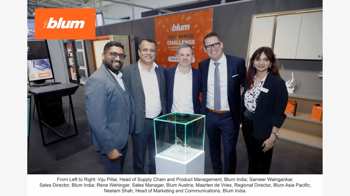 Blum introduces the CLIP top BLUMOTION 105° hinge as a universal solution for Indian cabinetry needs